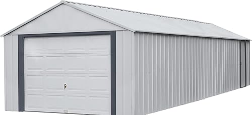 Miniatura 31 de Arrow Shed 12' x 10' Murryhill Garage Galvanized Steel Extra Tall Walls Prefabricated Shed Storage Building, 12' x 10', Flute Gray