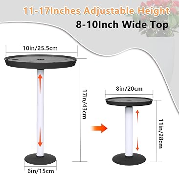 Adjustable Height Planter Inserts for Large Pots | Portable Planter Filler Plant,Planter Inserts for Indoor Outdoor Tall Taper Flower Pot(11-17Rise,6 Base,8or 10Top)