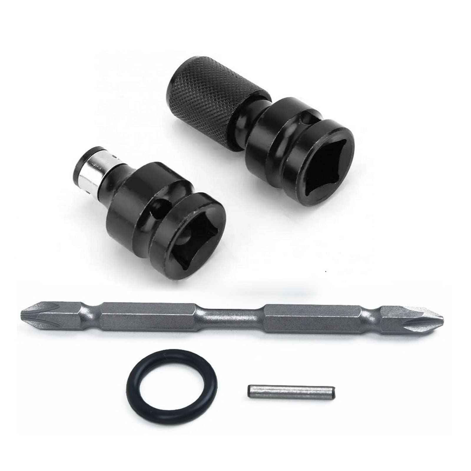 ASerZenith 5Pcs/Set 1/2 Inches Square to 1/4 Inches Hex Ratchet Socket Wrench Socket Adapter Spanner Set Converter Tool Converter Kit Socket Sockets