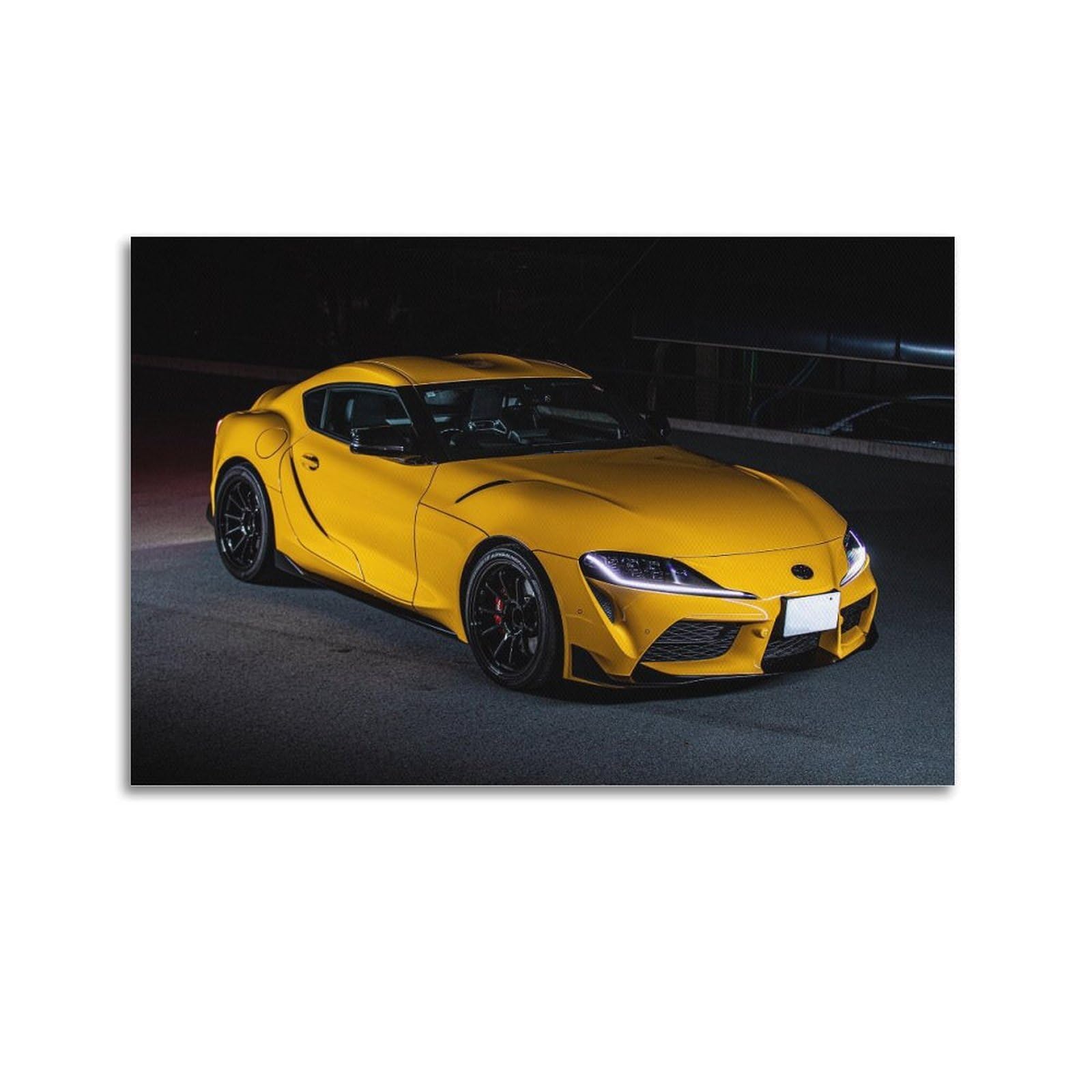 XKUGA Sports Car GR Supra A90 Supercar Poster Racing Modern Decorative Canvas Prints - Ideal Wall Art for Family, Man Cave, Game Room, Boys & Girls Bedroom 24x36inch(60x90cm)