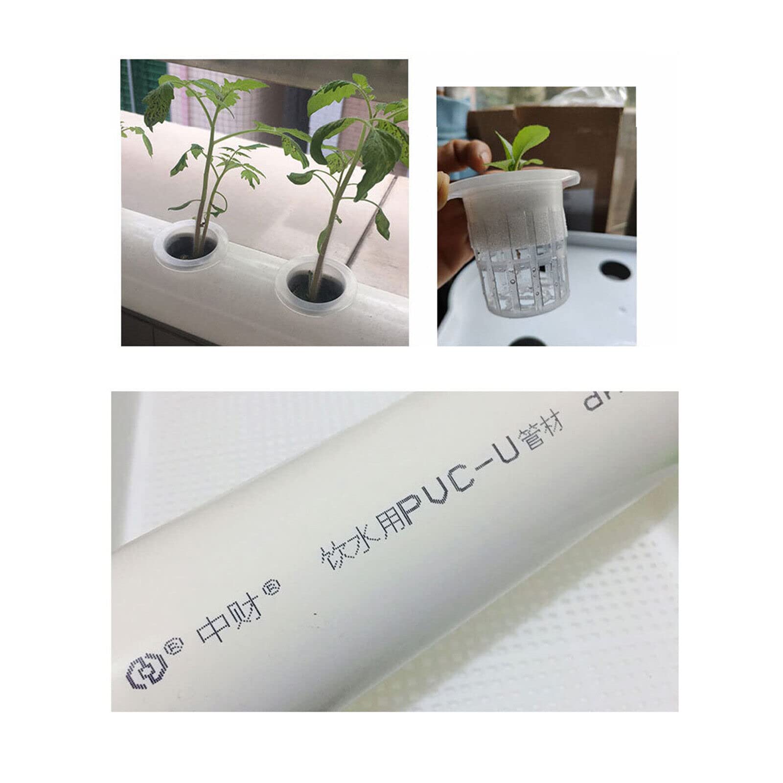 Juego de cultivo hidropónico de 36 agujeros, kit de cultivo hidropónico con bomba de agua, tubos de PVC de grado alimenticio, sistema hidropónico para frutas y verduras