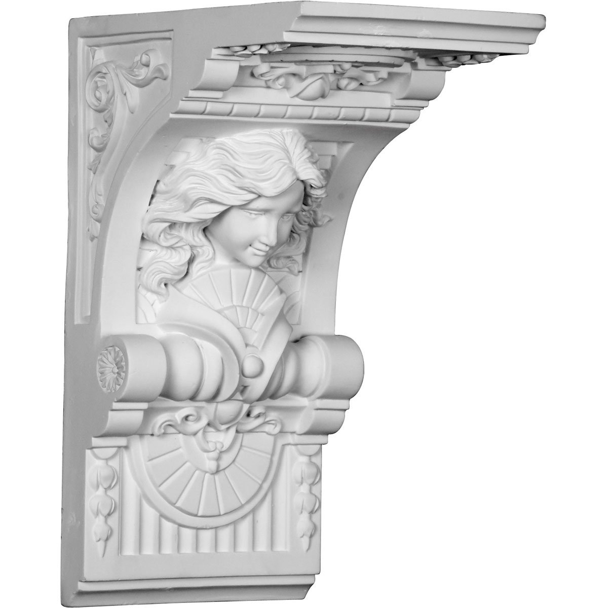 Endurathane Hestia Corbel, 6" W x 8" D x 12" H, Factory Primed