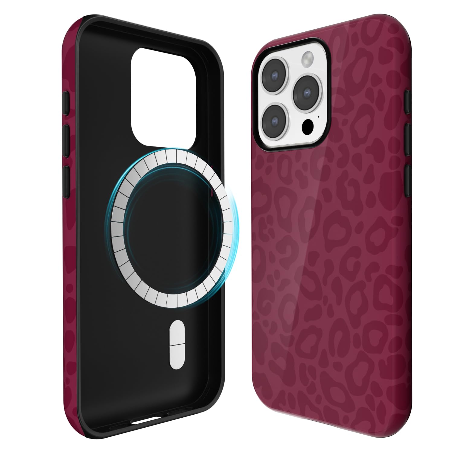 Coque magnétique iPhone 13 Pro léopard mince et robuste - 8
