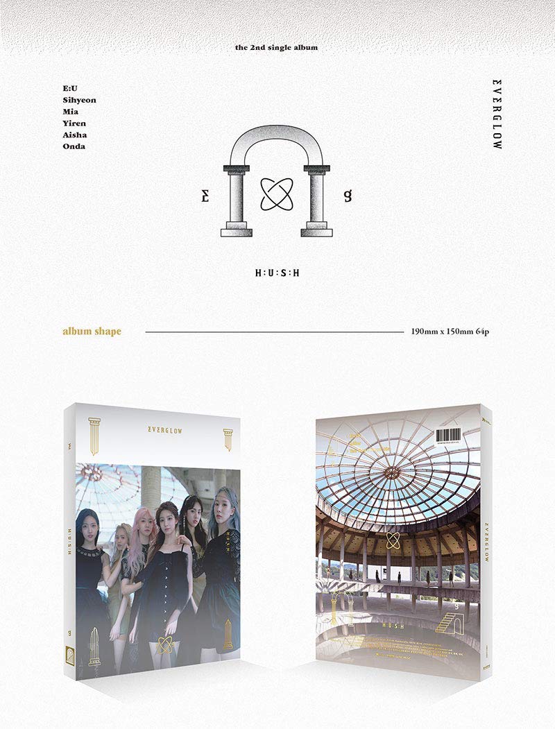 EVERGLOW - Hush (2nd Single Album) CD+64p Photobook+Postcardset