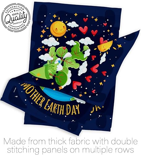 Miniatura 7 de Breeze Decor - Juego de bandera para jardín con soporte de expresión de paz y apoyo a la paz y protección del medio ambiente para decoración de la