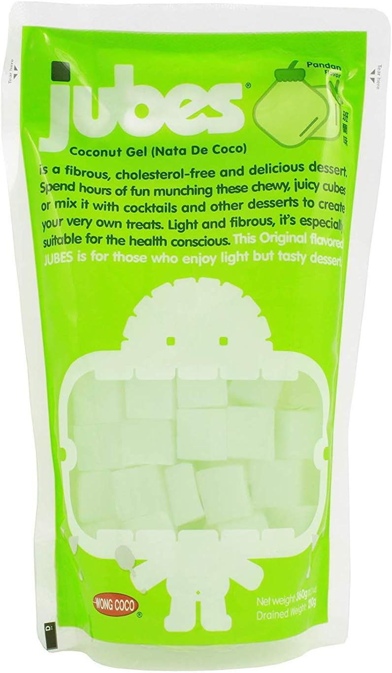 Jube Nata De Coco with 100% Coconut Water (Pandan Flavor) - 12.7oz (Pack of 1)