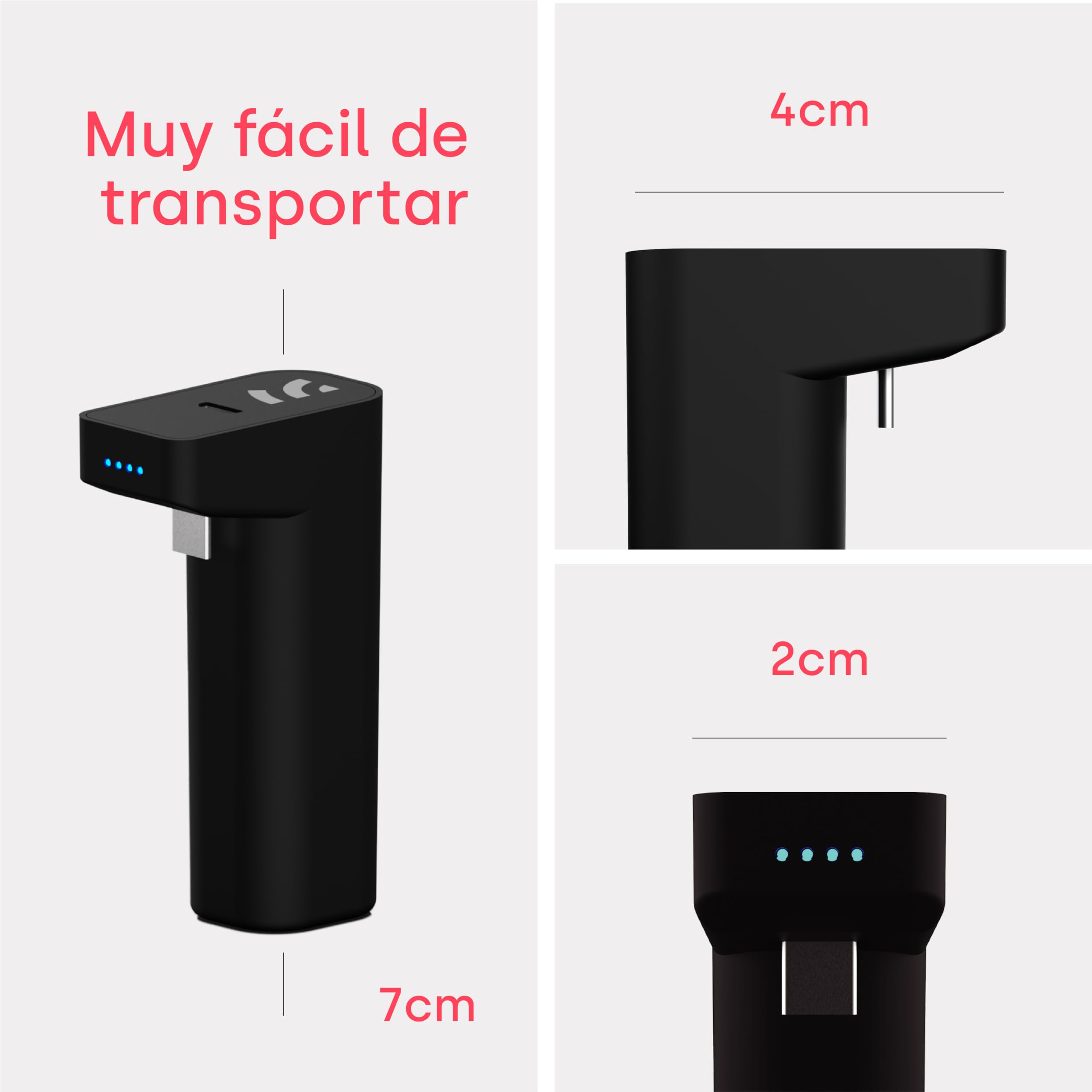 Remotto4 - Cargador para Mando de PS4 Inalámbrico - +12 Horas de Autonomía - Batería Portatil Fácil de Transportar - Sin Cables, Juega Mientras Carga - Larga Duración