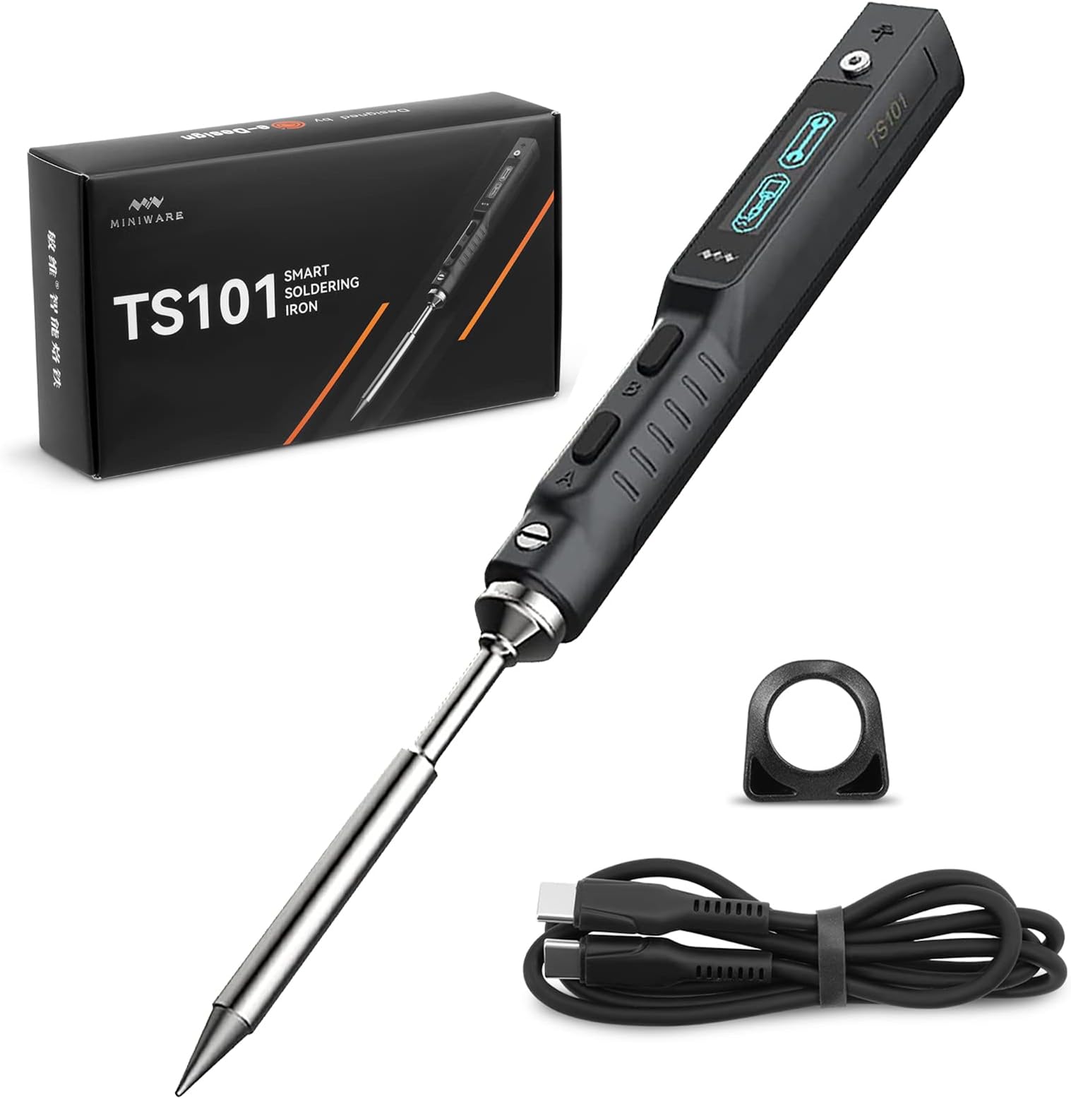 Kit Fer à Souder Sans Fil 4V 1.5Ah – Température 450°C – Avec étain, éponge Et Chargeur EU
