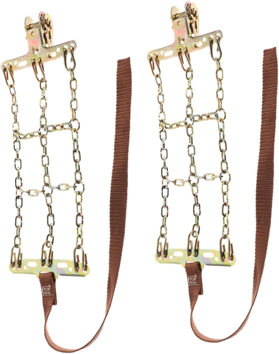 2pcs Car Tire Snow Chains Anti-skid Security Chains for SUV Passenger Vehicle Quick Installation Emergency Traction Ice Snow and Slippery Roads