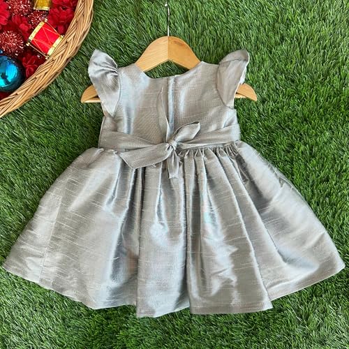 Image of Stanwells Kids Dress for Girls Black Velvet Baby Fancy Frocks for Baby Girls