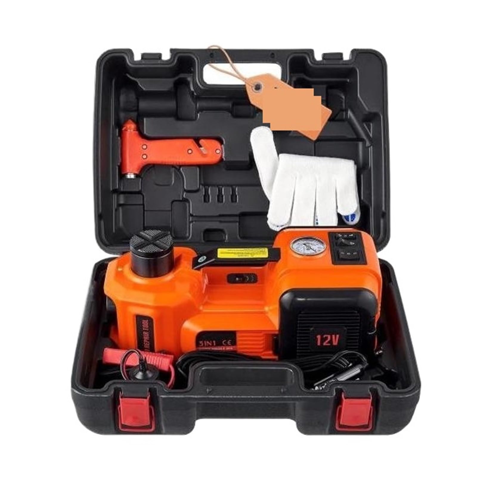 JVDDI Hydraulic Jack 5 Ton Electric Car Jack 11023 LBS Hydraulic Lift Portable For SUV MPV Sedan Truck Change Tires Garage Repair for Vehicle SUV Van Truck Repair(5 ton jack wrench)