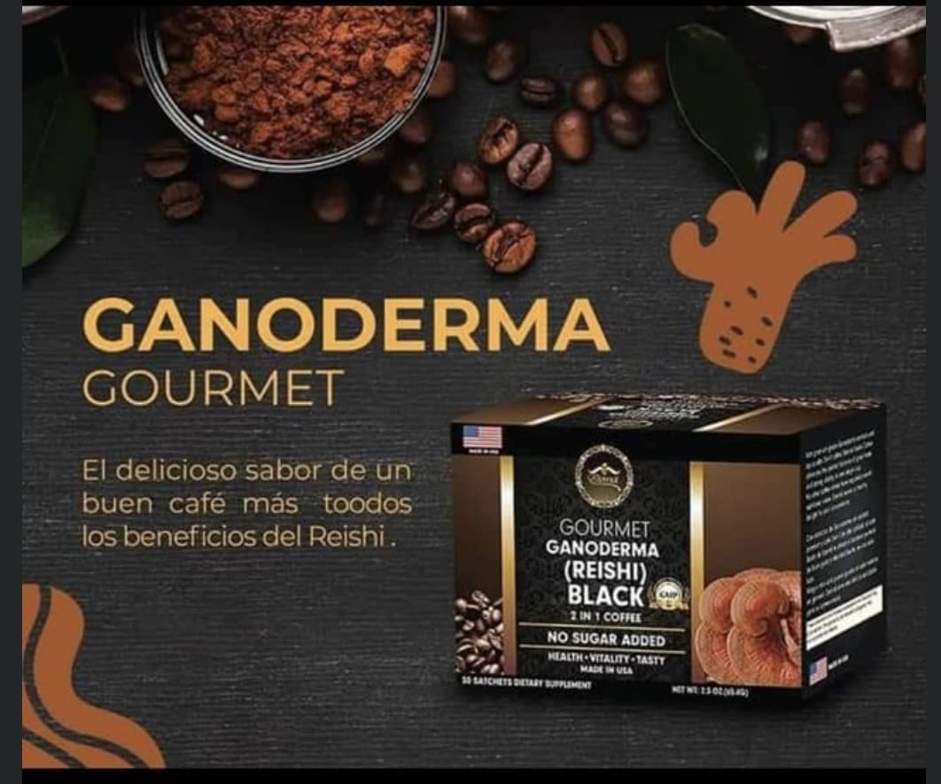 Eternal Gourmet Ganoderma (REISHI) Black Coffee 2 in1 Made in USA Cafe Negro con ganoderma Eternal(2-Pack)