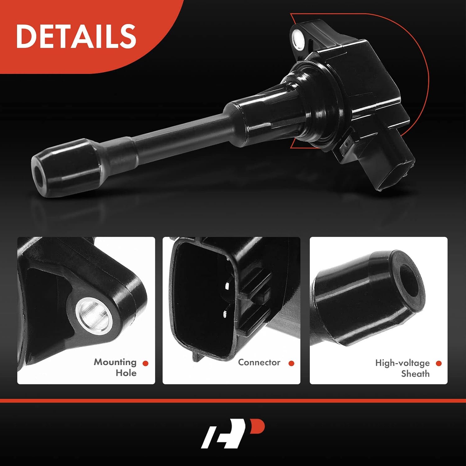 A-Premium Engine Ignition Coil Packs Compatible with Nissan Altima Rogue Sentra Tiida Versa X-Trail FX50 M56