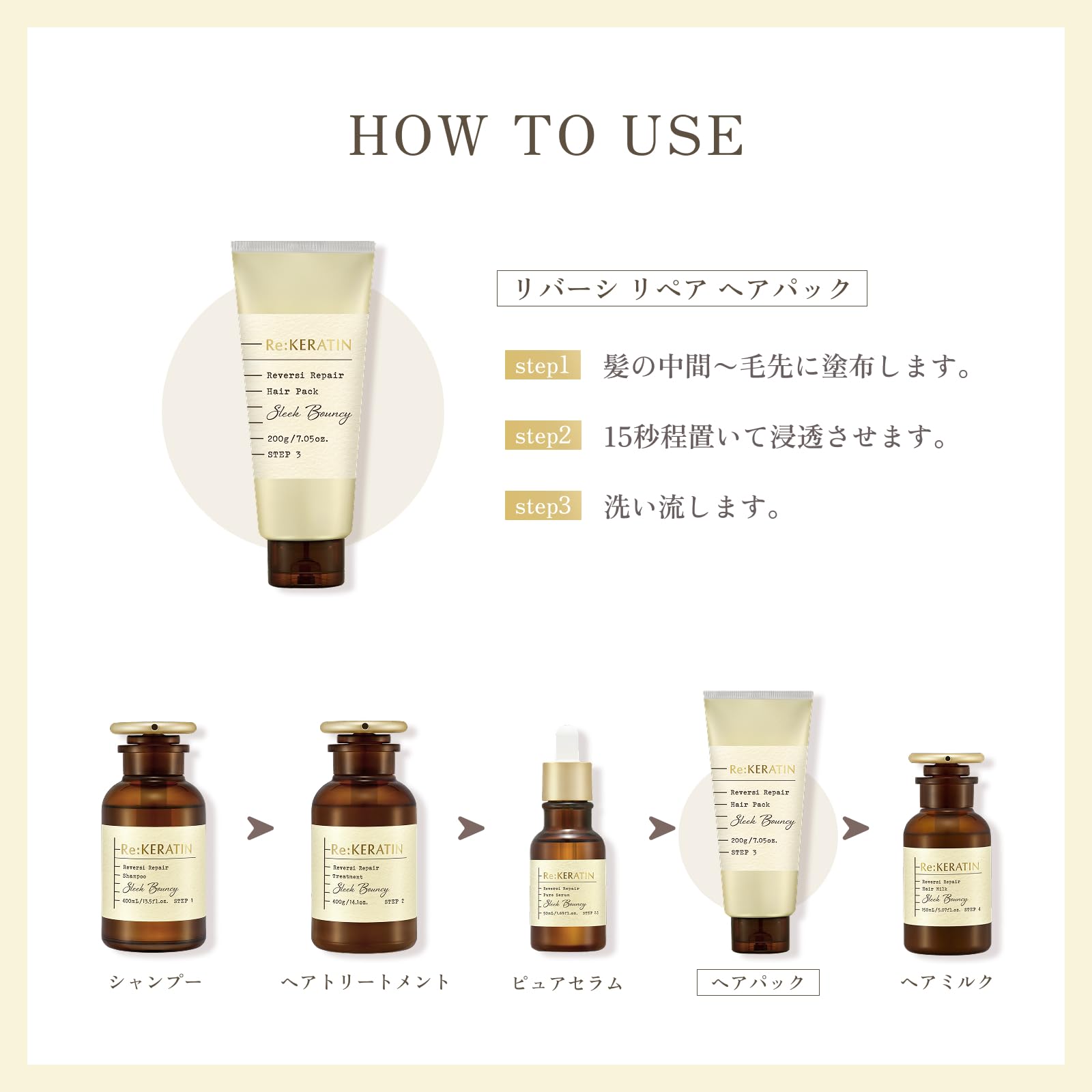 Amazon | Re:KERATIN(リケラチン) リバーシ リペア ヘアパック 200g