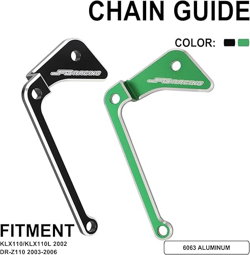 Miniatura 2 de JFG RACING KLX 110 - Protector de casos, carcasa de motor de motocross, protección CNC para KLX 110 KLX 110L 2002-2023 DRZ 110 2003-2006 Verde