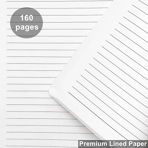 Miniatura 3 de Diario para cuaderno, cuaderno rayado con rayas universitarias A5, 160 páginas, diarios de tapa dura para escribir, cuadernos para el trabajo,