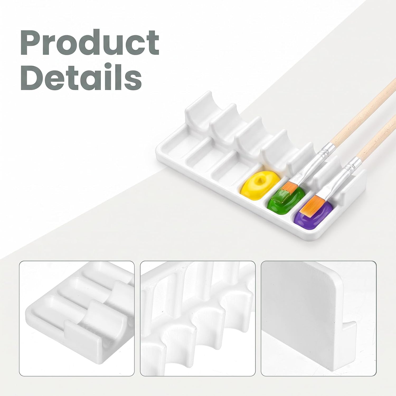 6 Slots Paint Brush Holder Watercolor Acrylic Painting Supplies
