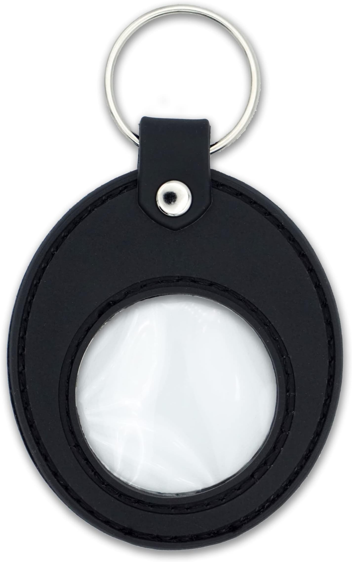 The Token Shop AA Coin Holder Keychain | Displays Both Sides of Sobriety Chips, Medallions, Recovery Coins, and | Also Fits Apple Airtag | Waterproof Scratchproof Soft Silicone Key Ring (Black)