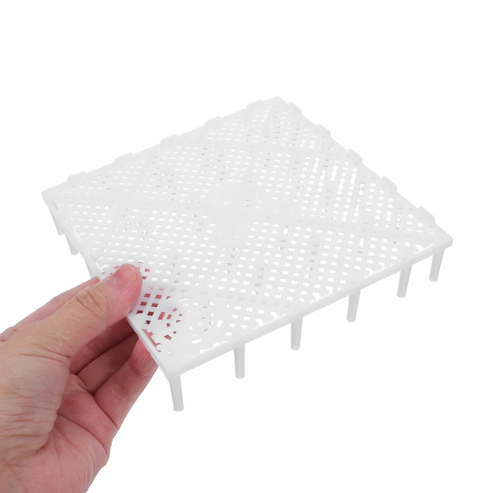 Homoyoyo Lot de 20 Plaques de Filtre de Fond D'aquarium en Plastique Blanc, Facile à Installer et Entretien Simple pour Accessoires de Filtration sous-Gravier