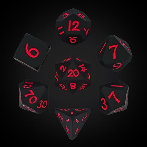 IUSTIDIE Dados DND de silicona de 7 troqueles, juego de dados poliédricos D&D, colores brillantes, tacto suave y cómodo, gorila perfecta, para