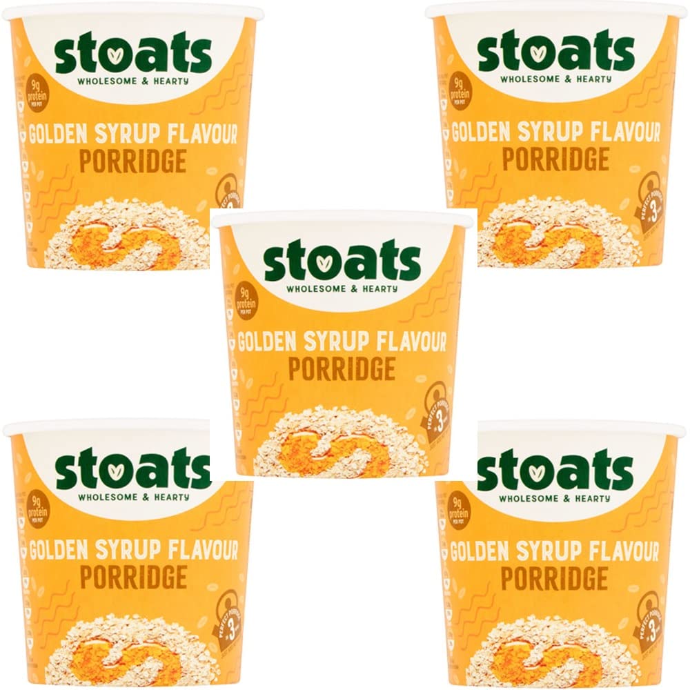 Lot de 5 pots à porridge saveur sirop doré 60 g