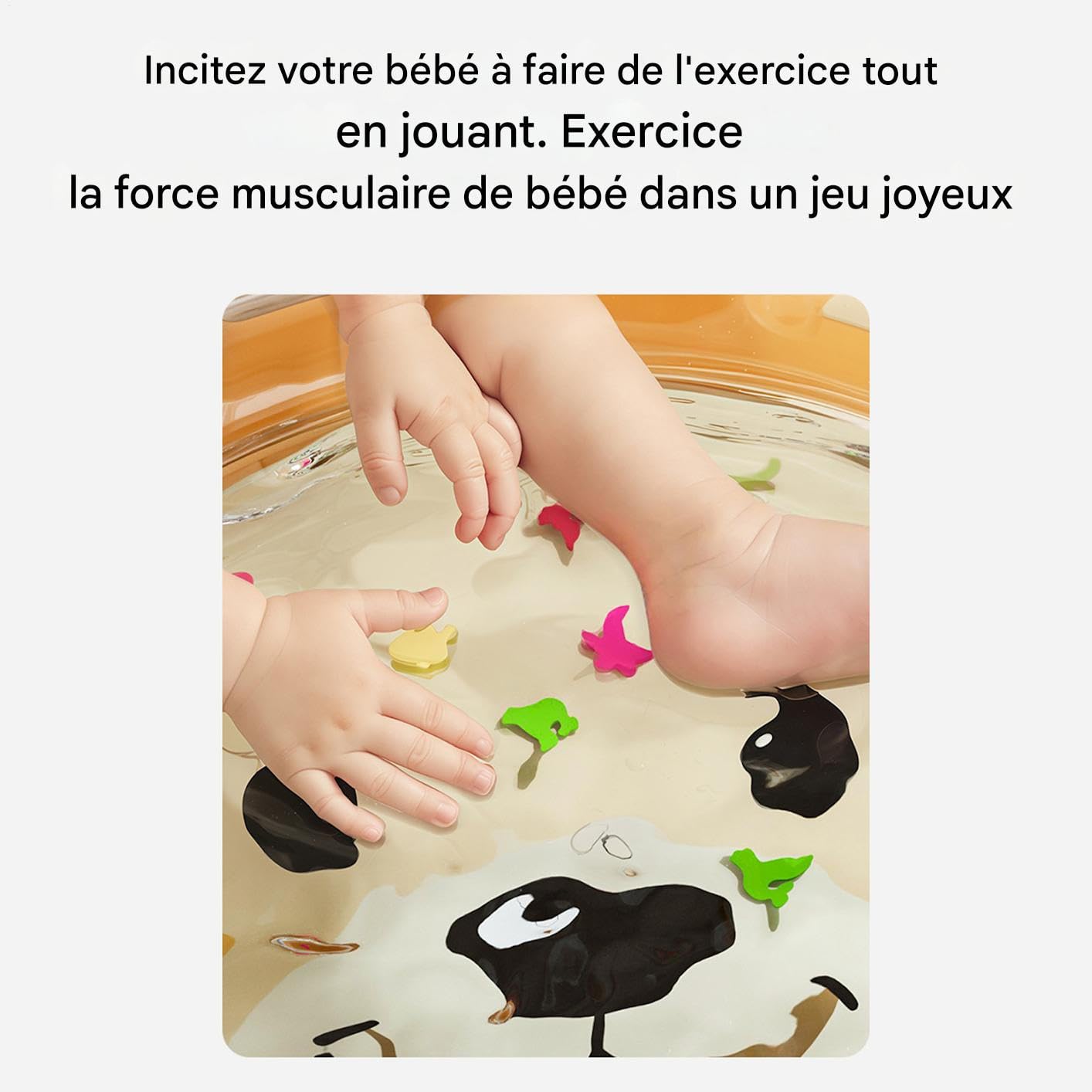 Colchoneta De Agua para Bebés Tapete Sensorial Portátil Interactivo para