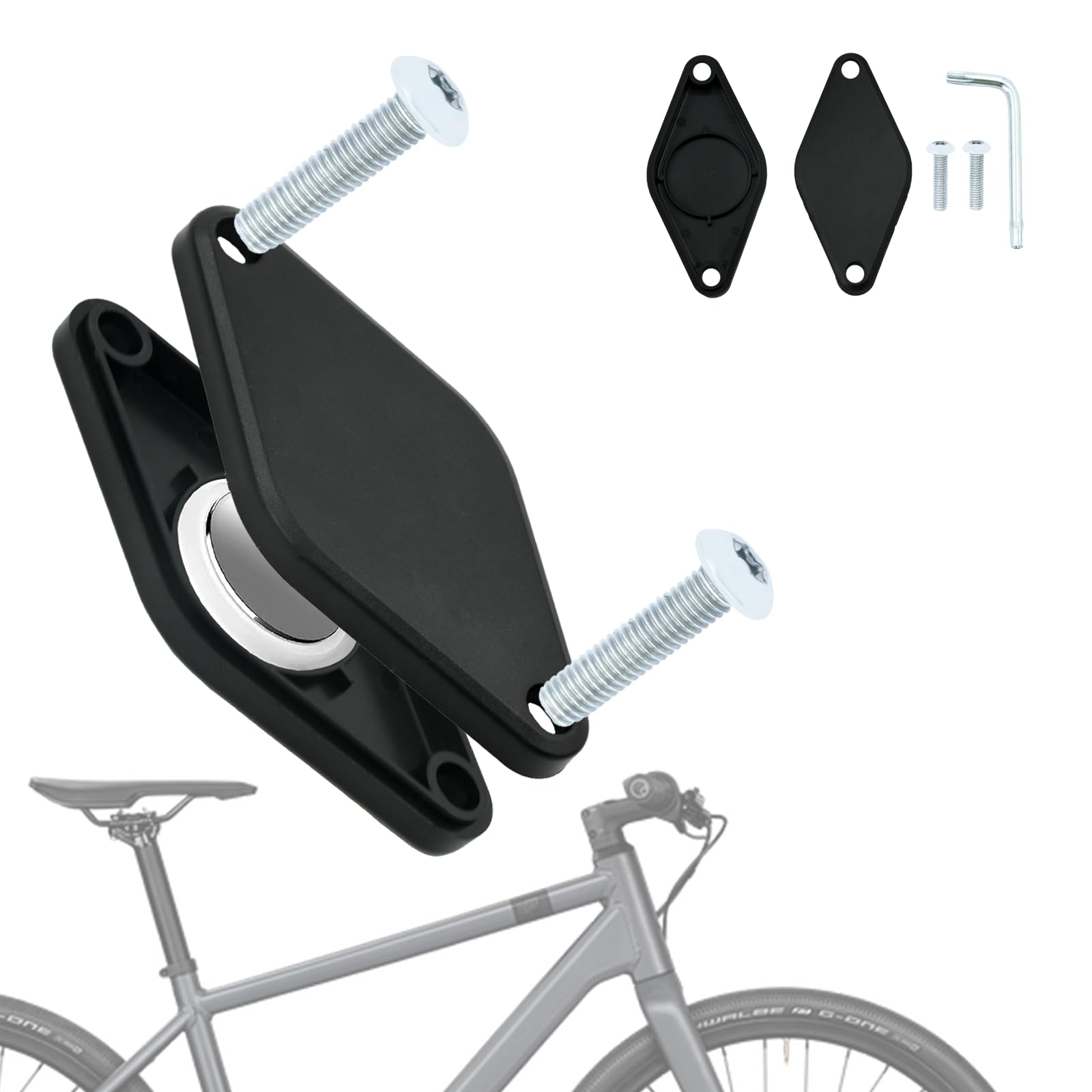 Zequech Bike Airtag Locator Étui de protection, robuste, résistant à l'usure, anti-perte, antivol, compatible avec tracker, positionnement en temps réel et outil de recherche de voiture, spécialement