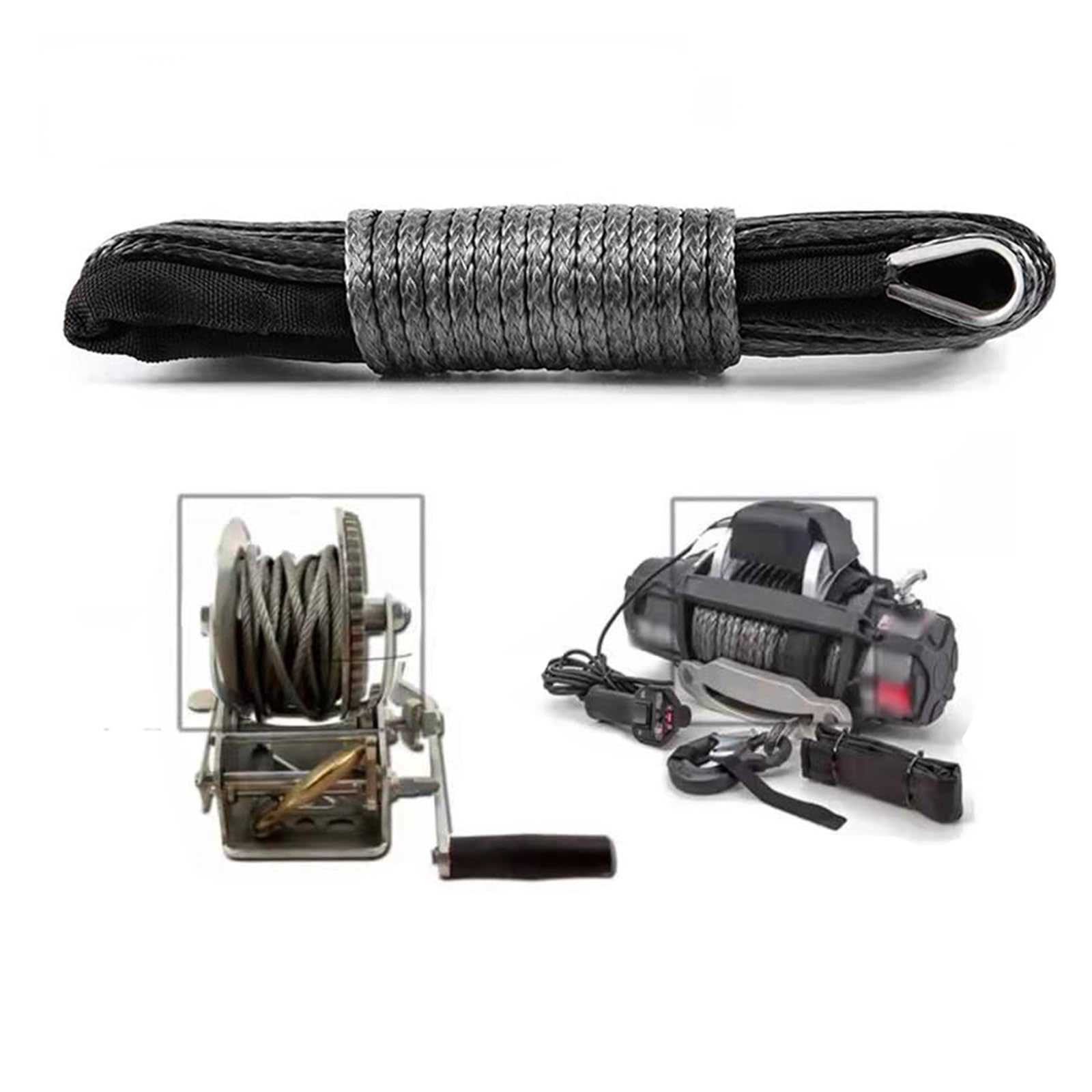 30M 20500LBS Syntetyczny Kabel Do Odzyskiwania Liny Wciągarki Off Road 4WD ATV UTV Truck Boat SUV Solidna I Niezawodna