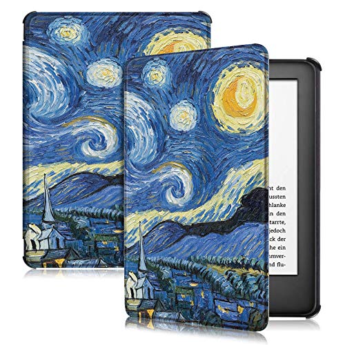 Case para Novo Kindle 10a. geração com iluminação embutida Função Liga/Desliga (Noite Estrelada)