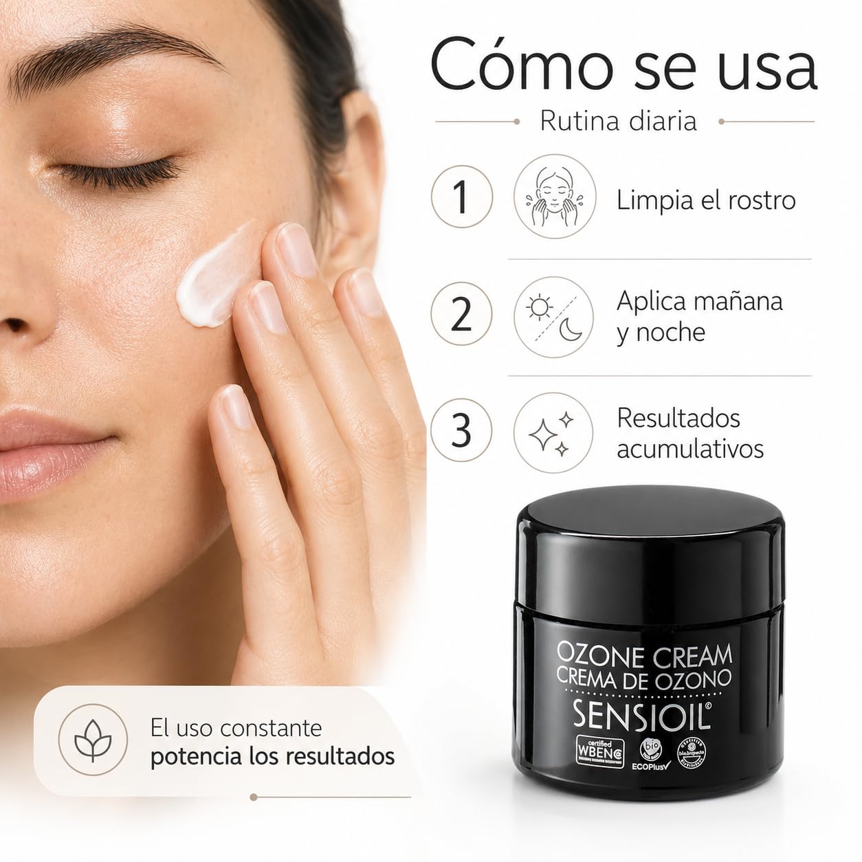 OZOLABS Crema de Ozono Facial Antiedad Aceites Ecológicos 50 ml