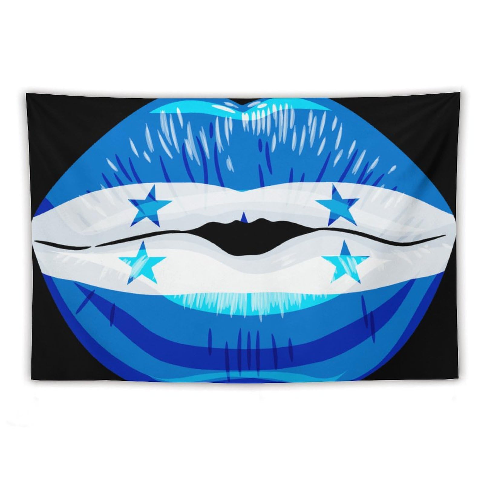 XingFox Honduras Flag Lips Tapestry Wall Hanging, National Flag Art Wall Decoration Tapestry, For Bedroom Living Room Dorm Home Decoration, 40"x60"