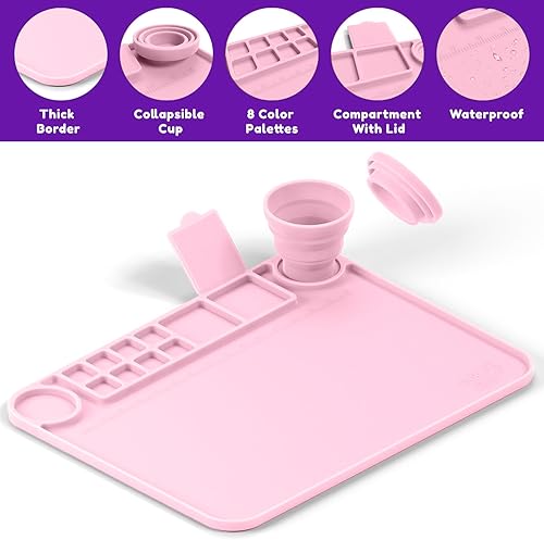 Miniatura 5 de Tapete de silicona para manualidades, tapete de silicona con tazas de silicona para manualidades, tapete de silicona para pintura de silicona,