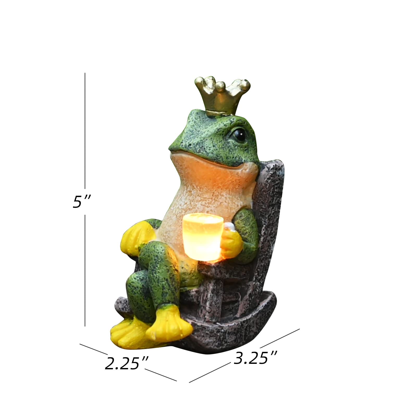 Grenouille Statue De Jardin Lampes Solaires De Jardin En Résine