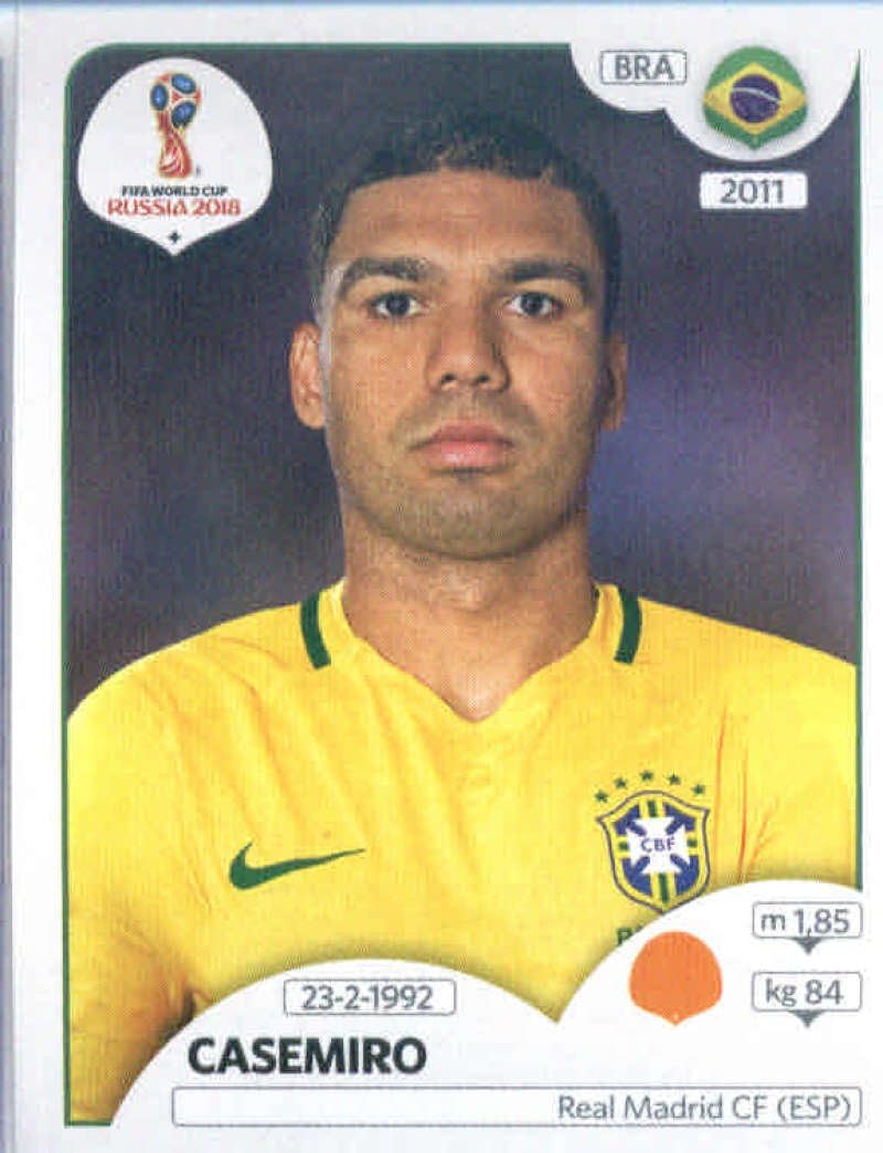2018 Panini World Cup Stickers Russia 364 Casemiro Brazil