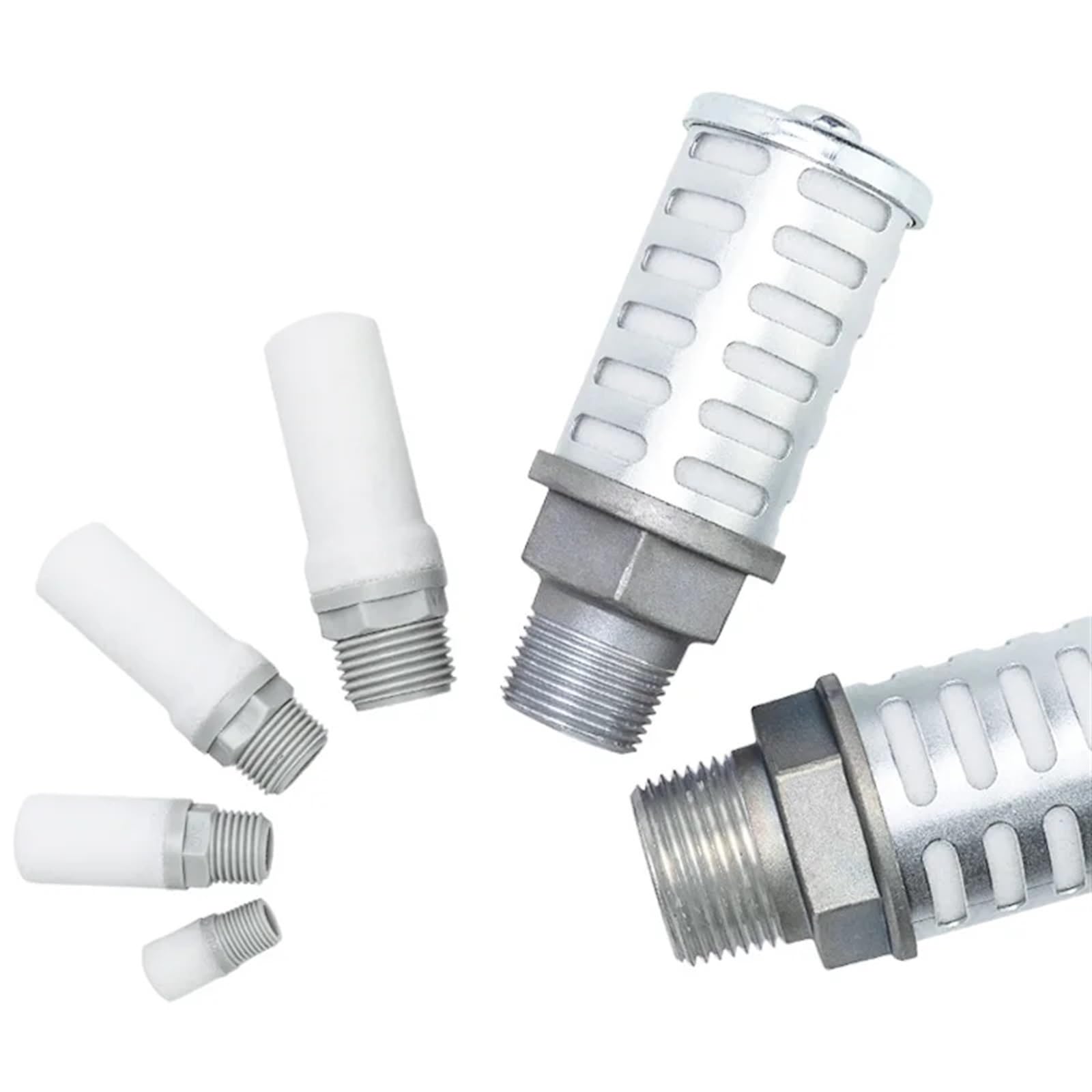 COSZWQDP Pneumatic Solenoid Valve Exhaust Silencer AN10-01 AN20-02 AN30-03 AN40-04 AN500-06 AN600-10 Resin Type 1 inch(AN600-10)