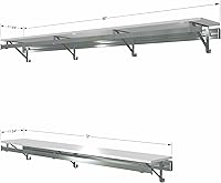 Vista 17 de RCMBY Elite 80" Top and Bottom Shelf Rod kit with Long Hang White Closet System