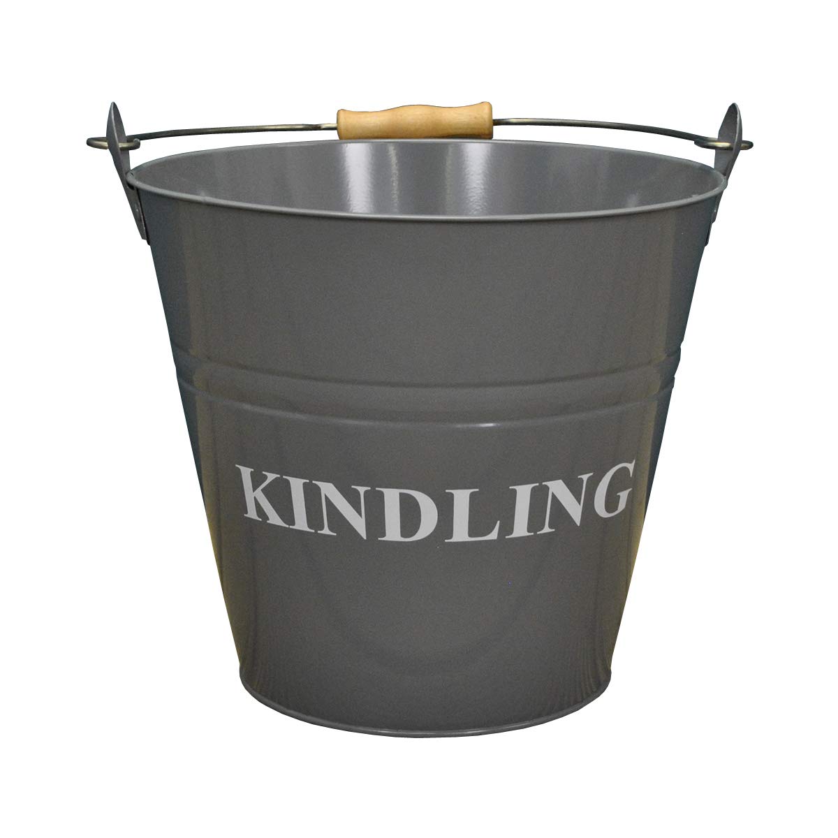 Selections French Grey Large Fireside Kindling Bucket In 12 Litre Capacity, 32Cm High