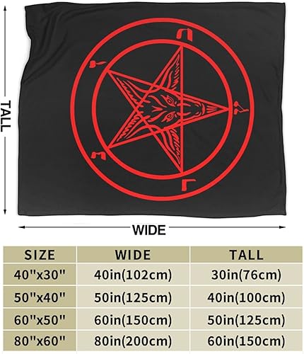 Miniatura 3 de Baphomet Satan Symbol Lightweight Super Soft and All Season Warm,Thermal Blanket, Blanket for Sofas