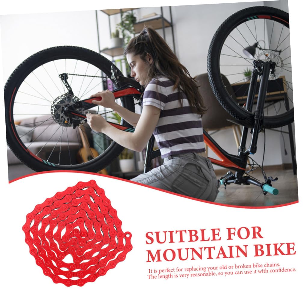 3 Stück Teiliges Stahl fahrradketten Robuste Single Speed Kette mit Gliedern Langlebig und Verschleißfest Farbige Ersatzkette für Rennrad Mountainbike und Fixie Einfache Montage