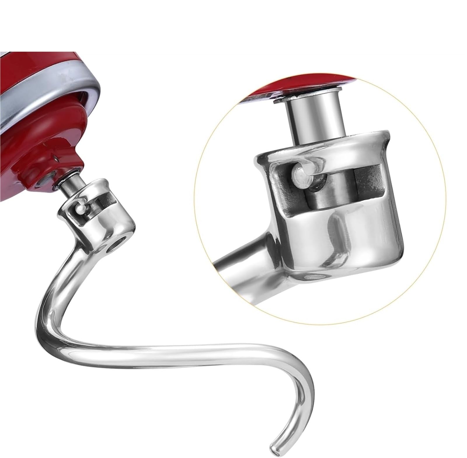 Mocowanie haka do ciasta ze stali nierdzewnej, kompatybilne z KitchenAid, 7 Quart miska podnośnik stojak mikser wymienny hak do chleba