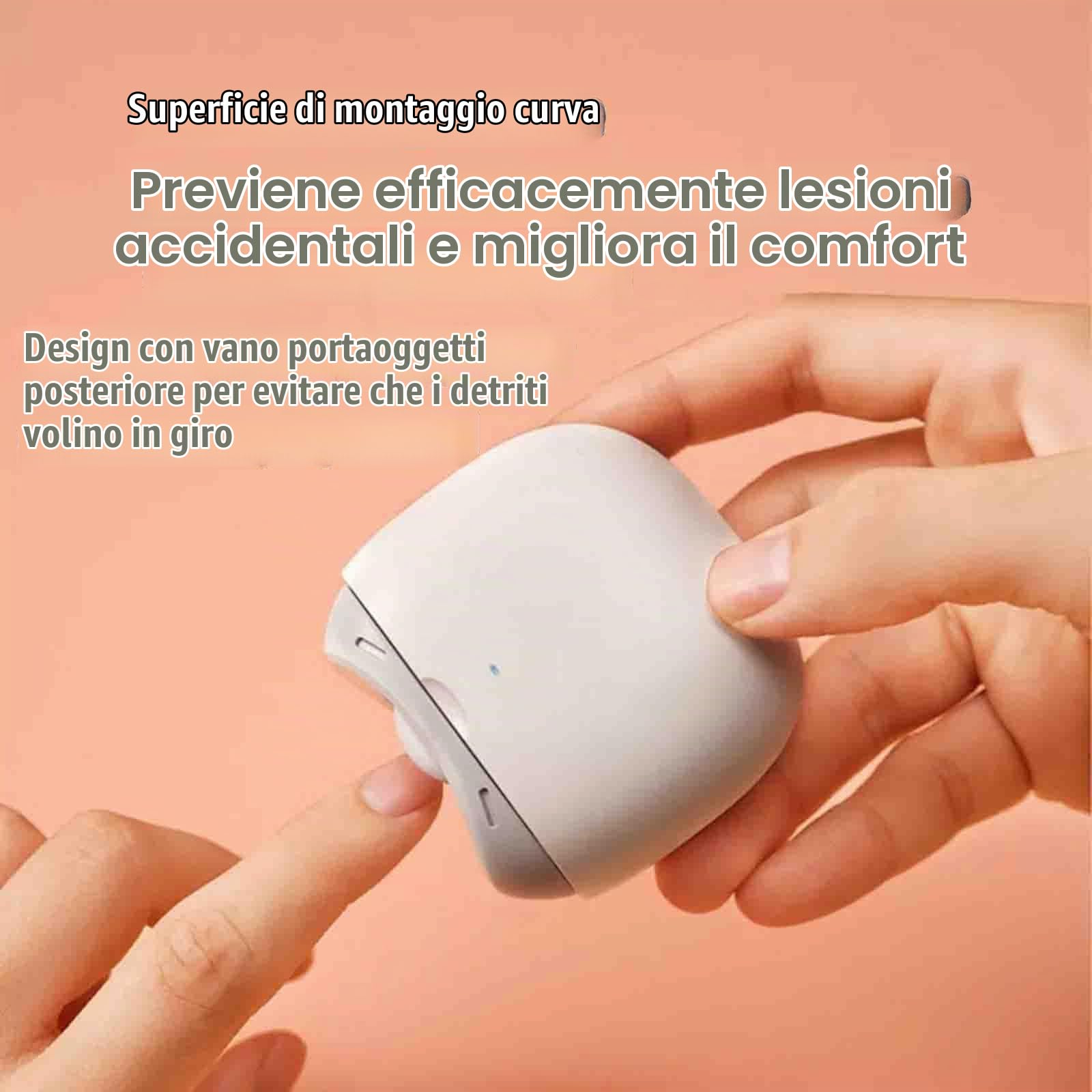 Tagliaunghie Elettrico Automatico Uomo Professionale Taglia Unghie Per Piedi Per Mani Tronchesino Unghie Lima Per Unghie Manicure Automatica Silenziosa Ricaricabile (64x64x32mm,white)