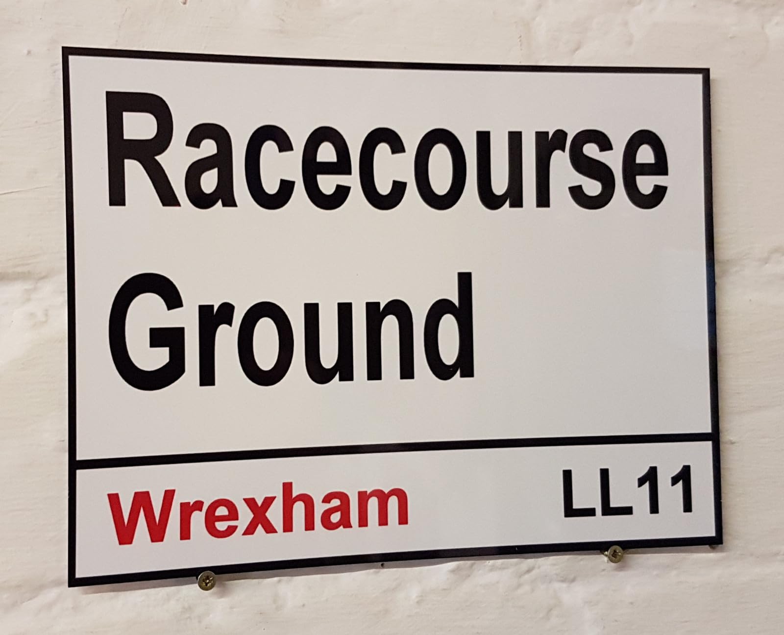 Yelacecca Tin Sign A37497 New Metal Street Sign Wrexham Fc Racecource Ground Street Sign Metal Stadium 8X12 Inches