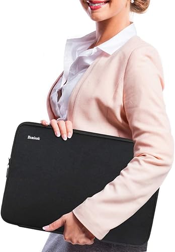 Vista 34 de Funda para laptop de 15.6 pulgadas, duradera a prueba de golpes, funda protectora con tapa, maletín de transporte para computadora, compatible