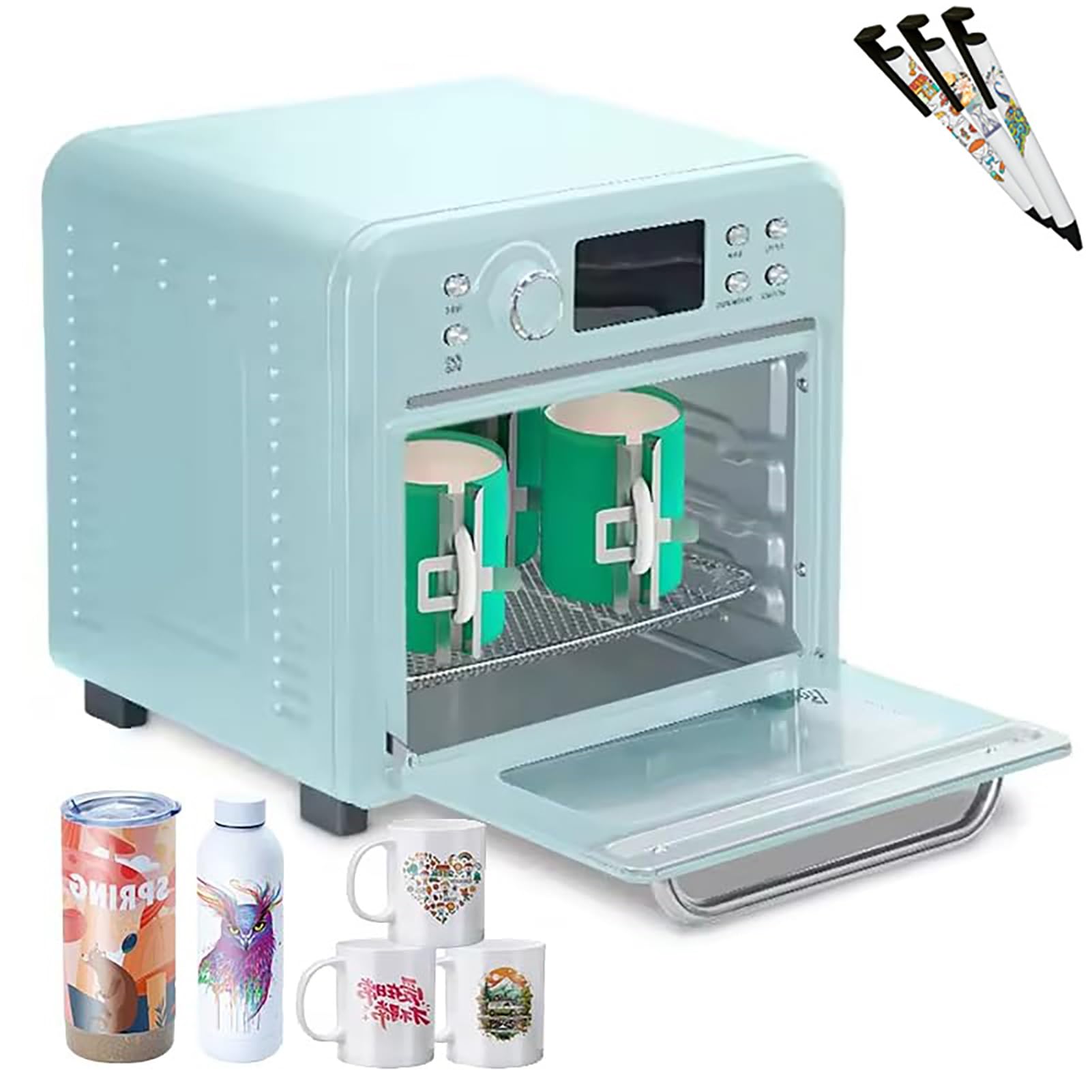 Four à sublimation 16L 1400W avec affichage numérique pour transfert de gobelets