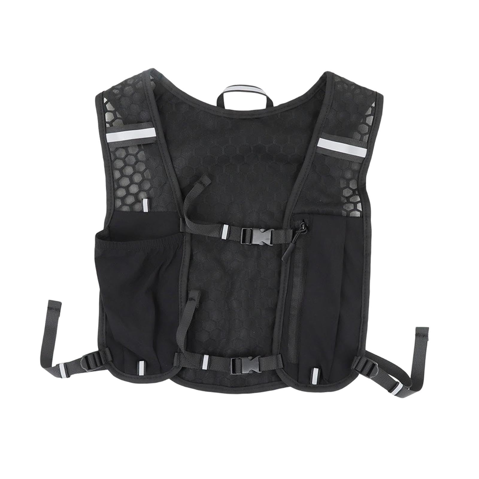 Running Vest Mesh Comfortable Multiple Pockets Breathable Hydration Backpack Black|Sporting Goods | Outdoor Sports | & Hiking | Hiking Backpacks | Hydration Packs-image-13