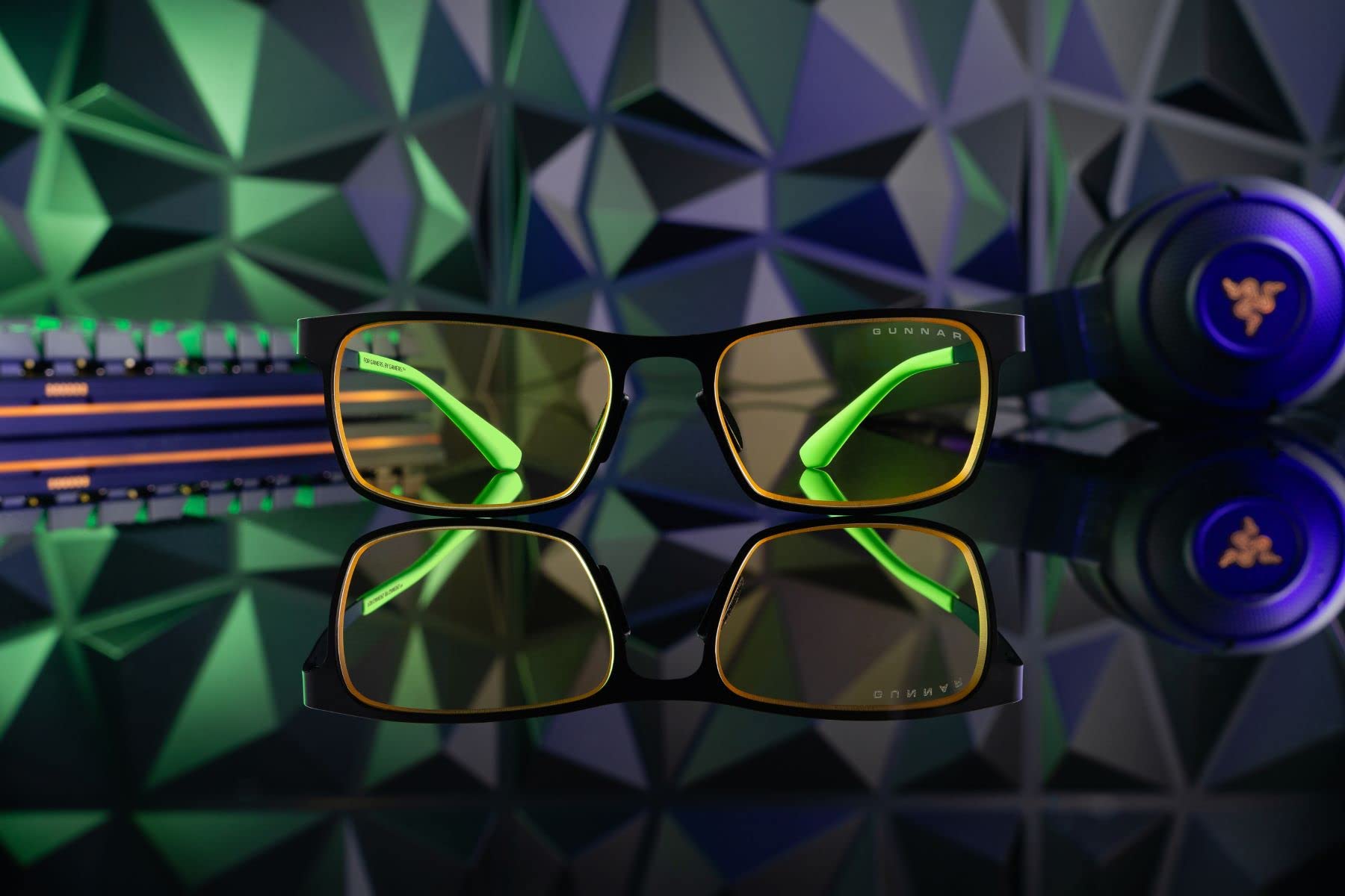 Gunnar Gaming- und Computerbrille - Razer FPS - Blaulichtfilter Brille, Premium Blaufilter, UV-Schutz,
