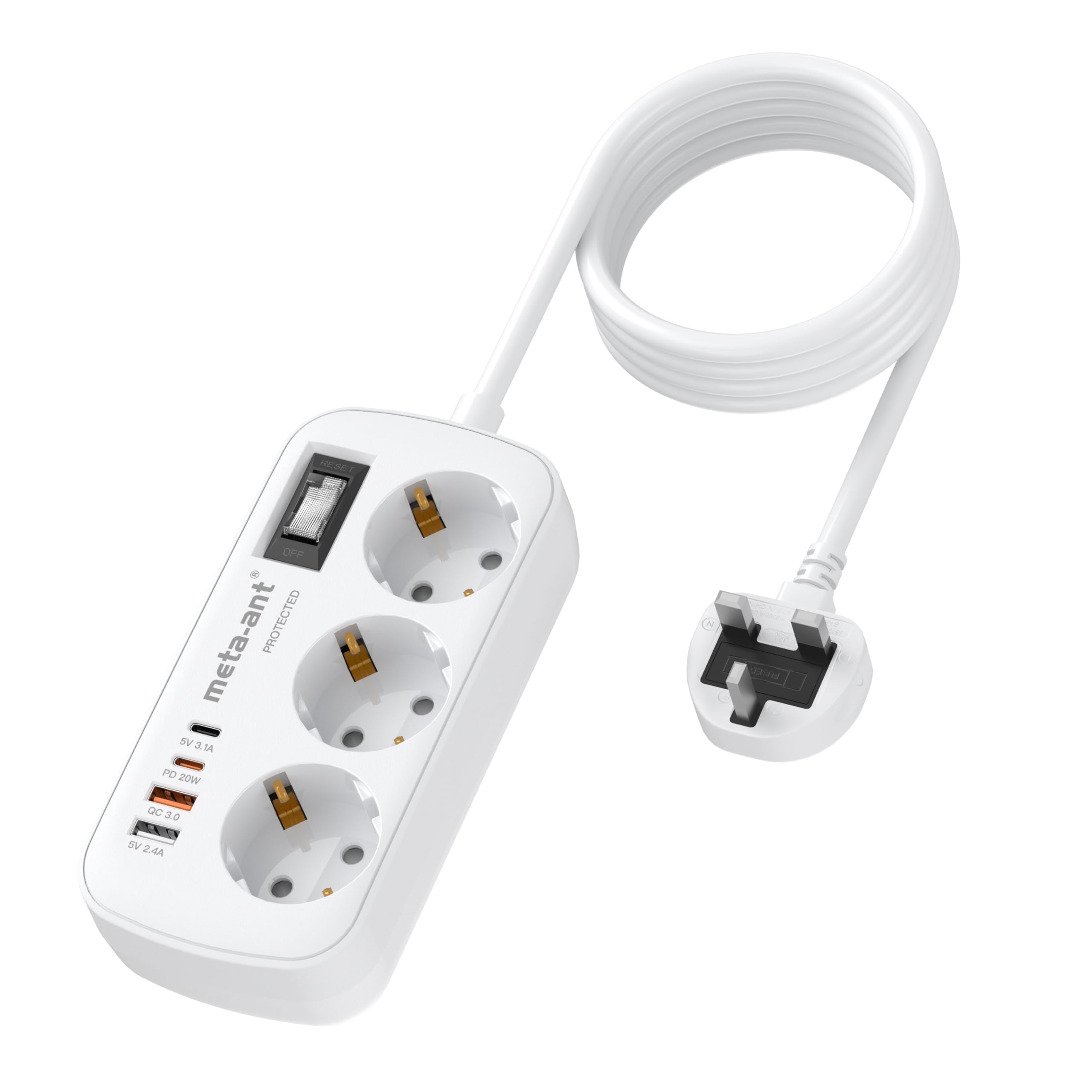 Meta-ant Reiseadapter UK USA Adapter England Deutschland Stecker