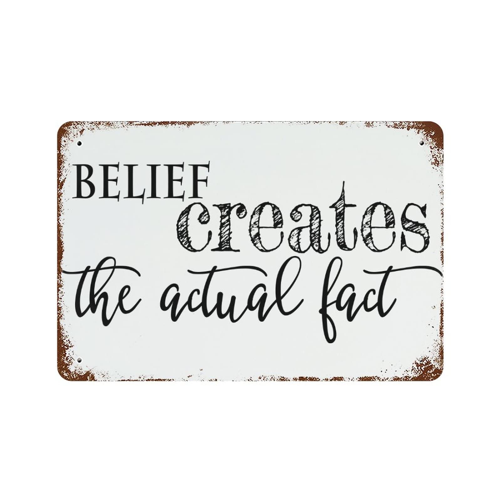 Panneau Belief Creates The Real Fact pour habiller un mur vide de bureau