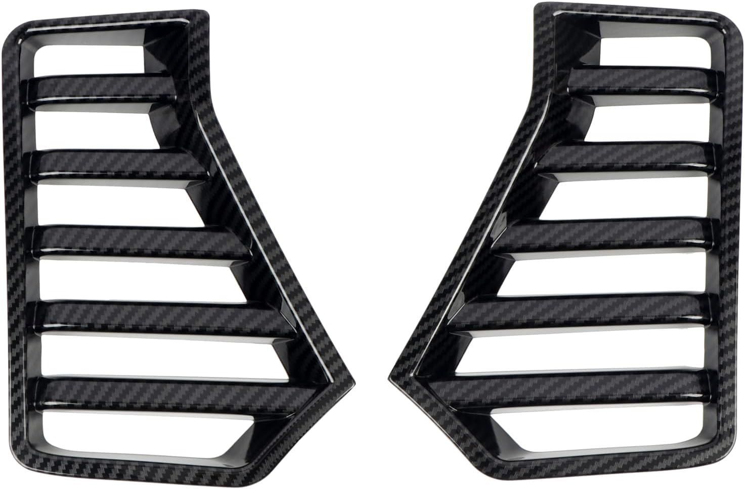 for Toyota Tacoma 2024 ABS Carbon Fiber Black Front Headlight Grille Cover Trim 2pcs Car Accessories