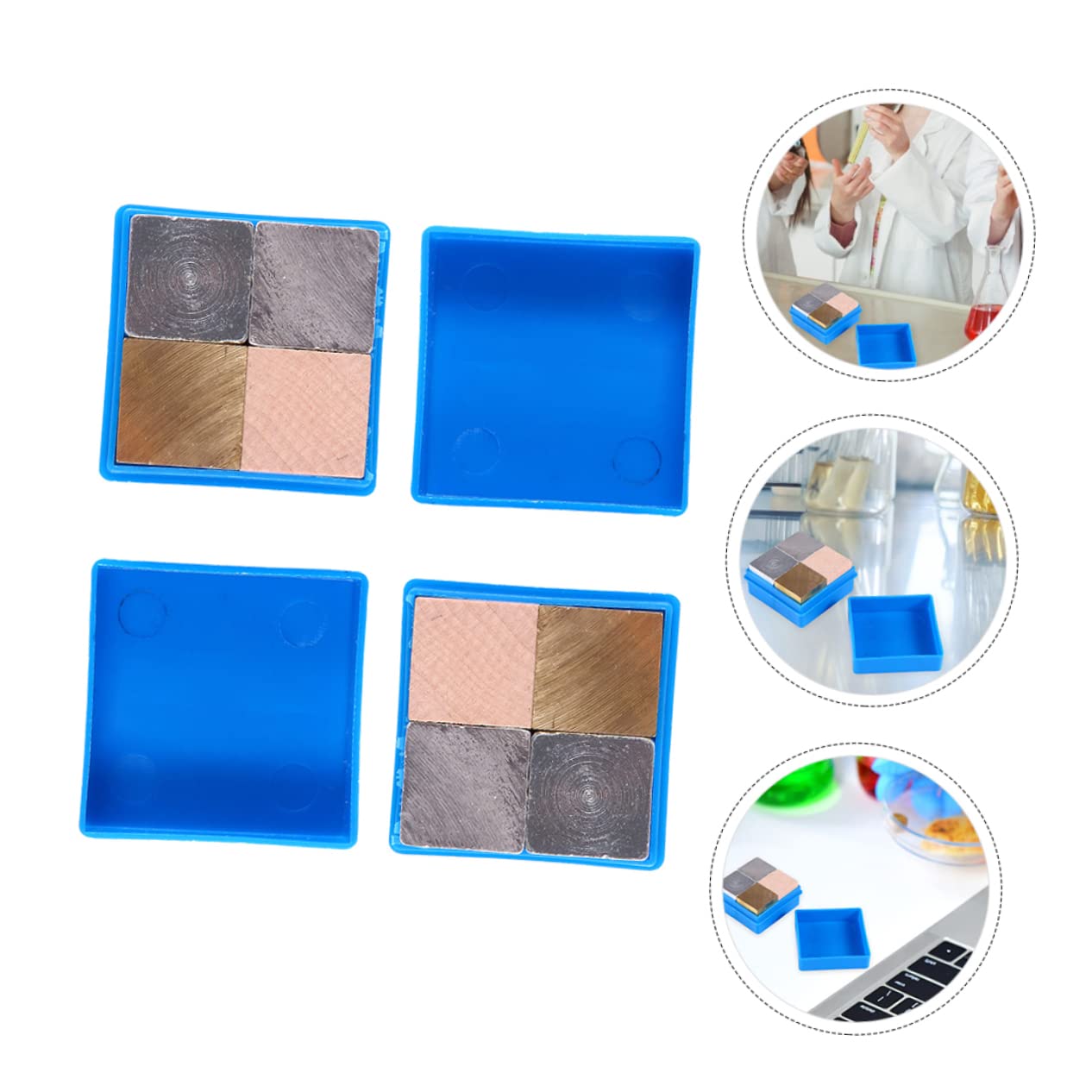 8Pcs Cube Density Experiments Copper Aluminum Iron for Specific Gravity Studies Laboratory Equipment for Physics Classrooms